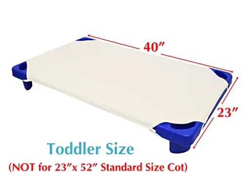 American Baby Company Natural Cotton Percale Toddler Cot Sheet 58cm x 102cm (23" x 40") | Soft Breathable Daycare Sheet thumbnail 2