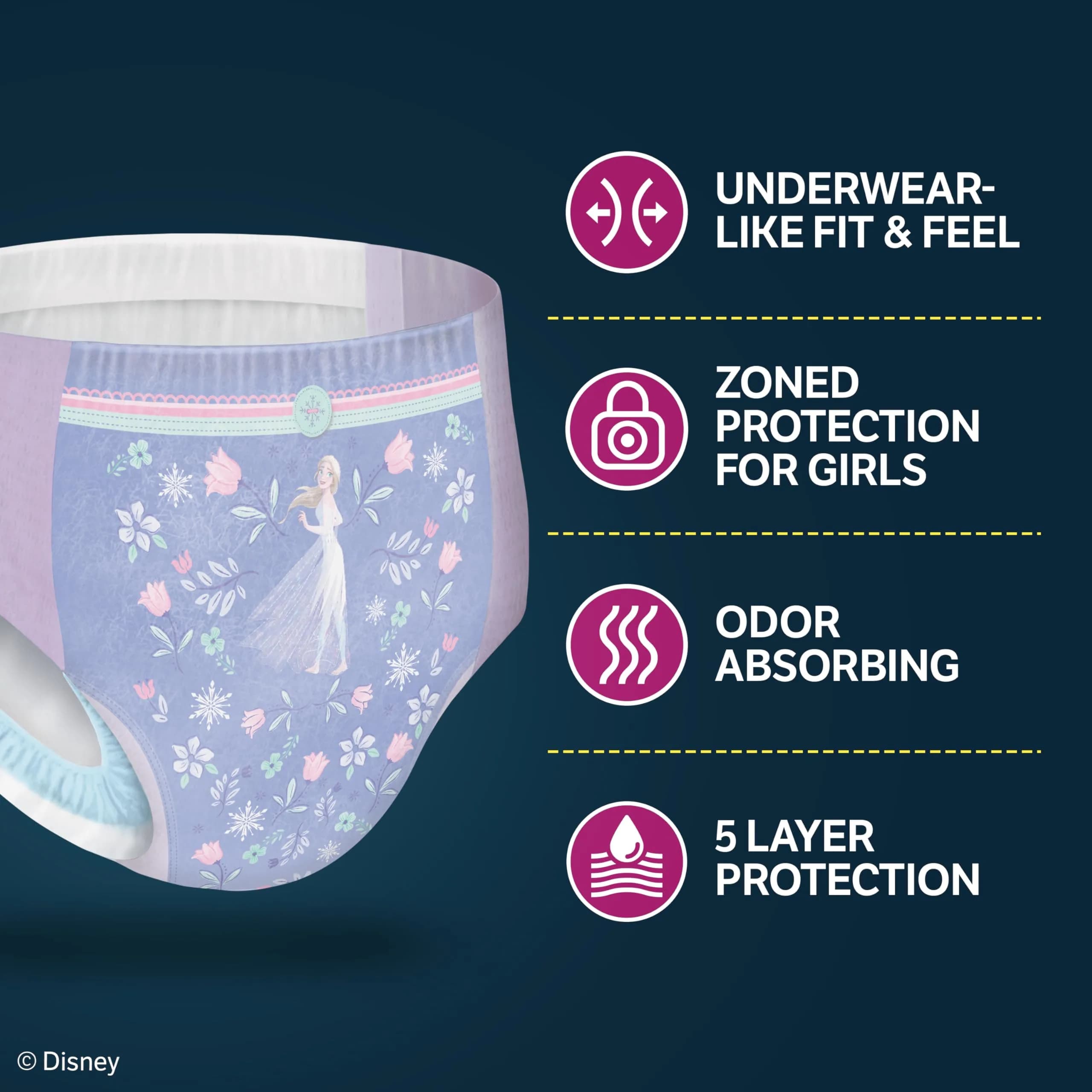 GoodNites Girls' Nighttime Underwear X-Small (15 pcs) | Leak-Free Protection for Teens - view 6