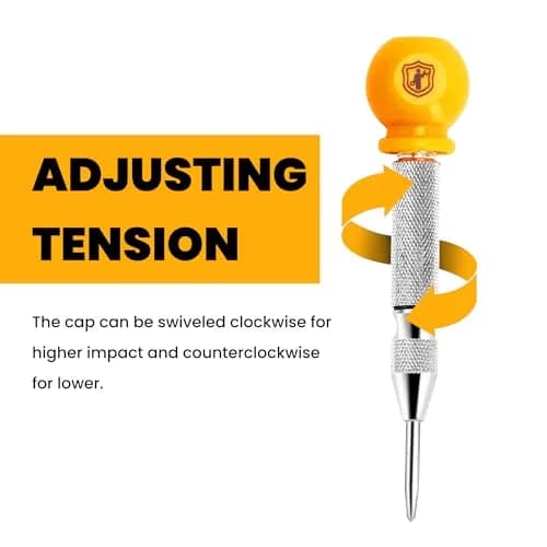 MULWARK 5" Spring-Loaded Steel Center Hole Punch Marker | Adjustable Impact, Rustproof (120 chars) thumbnail 5