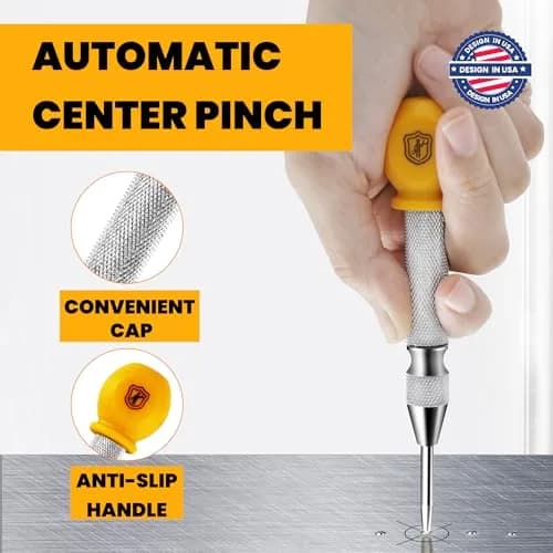 MULWARK 5" Spring-Loaded Steel Center Hole Punch Marker | Adjustable Impact, Rustproof (120 chars) thumbnail 2
