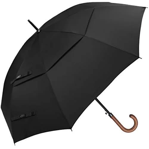G4Free 52 Inch Golf Umbrella Windproof Large Stick Umbrella with Wooden Handle | Auto Open Fiberglass Ribs thumbnail 1