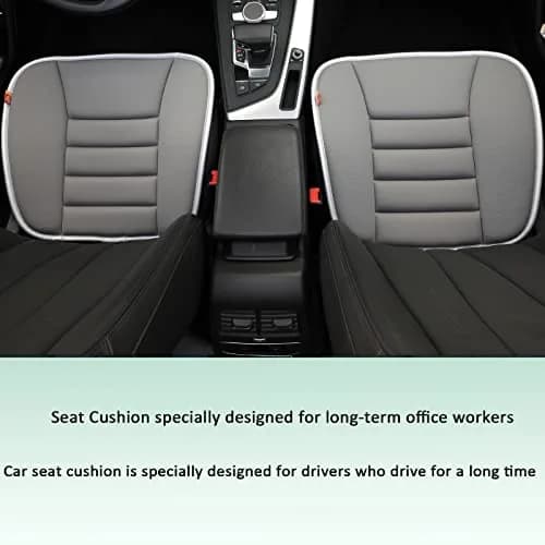 RaoRanDang Gray Memory Foam Car Seat Cushion Pad for Driving & Office Chairs | 54cm x 46cm (21.3" x 18.5") thumbnail 5