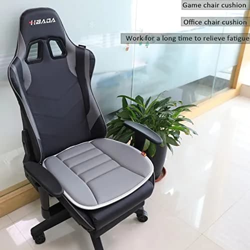 RaoRanDang Gray Memory Foam Car Seat Cushion Pad for Driving & Office Chairs | 54cm x 46cm (21.3" x 18.5") thumbnail 6