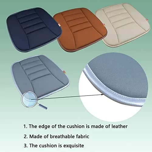 RaoRanDang Gray Memory Foam Car Seat Cushion Pad for Driving & Office Chairs | 54cm x 46cm (21.3" x 18.5") thumbnail 7