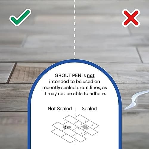 Rainbow Chalk Markers Grout Pen Cream Tile Grout Paint Marker Restorer 20ml (0.676 Fl Oz) | Waterproof Grout Line Refresher for Kitchen & Bathroom thumbnail 8