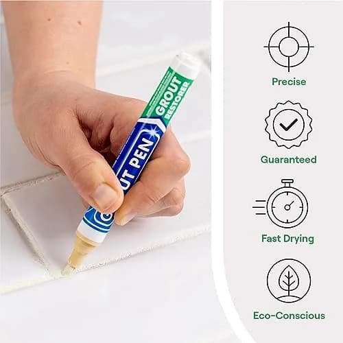 Rainbow Chalk Markers Grout Pen Cream Tile Grout Paint Marker Restorer 20ml (0.676 Fl Oz) | Waterproof Grout Line Refresher for Kitchen & Bathroom thumbnail 2