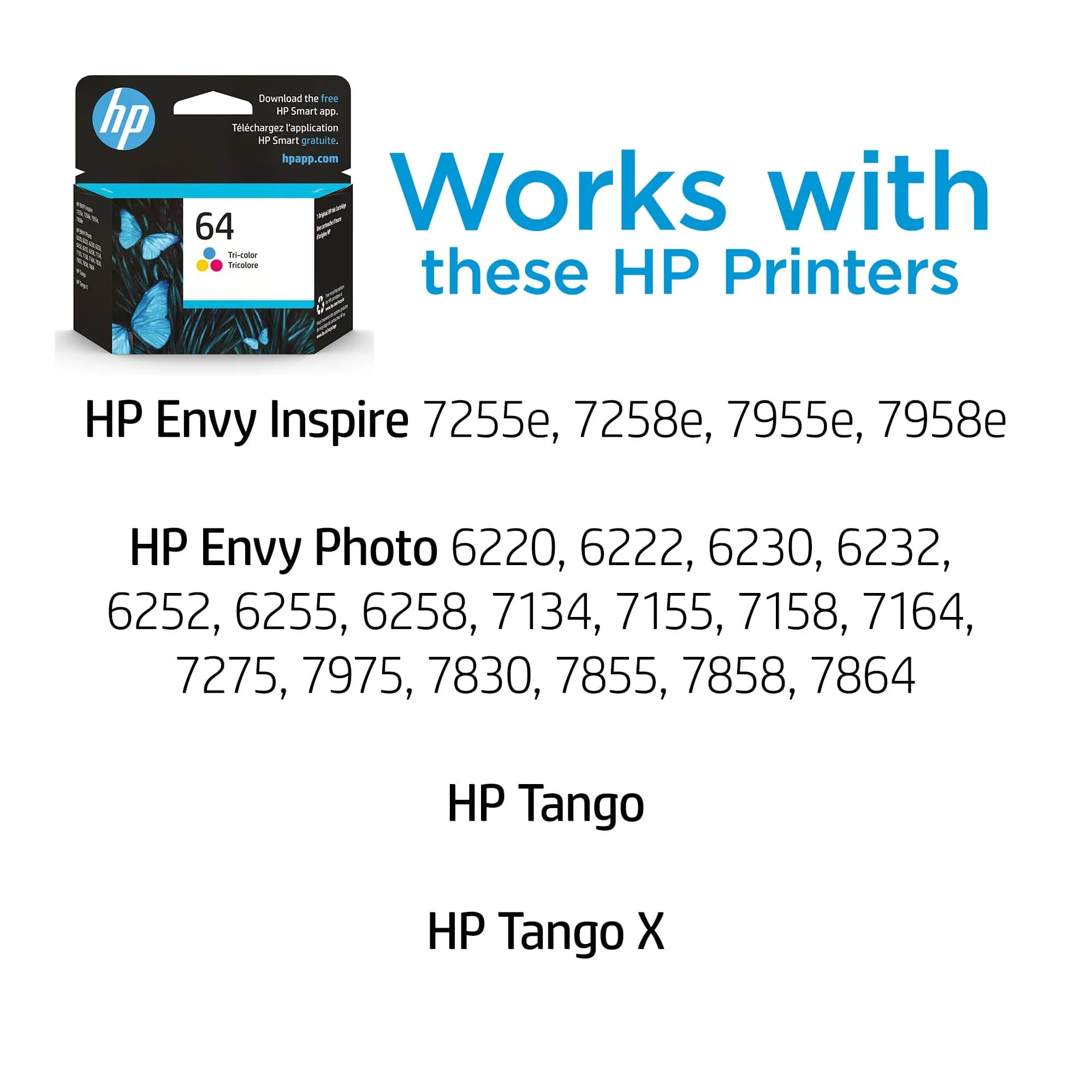 HP 64 Tri-Color Ink Cartridge (165 Pages) | Fade-Resistant Documents & Brilliant Images - view 2
