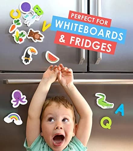 Curious Columbus Magnetic Objects and Letters, Foam Fridge Magnets for Kids | Bright ABC & Object Magnets thumbnail 3