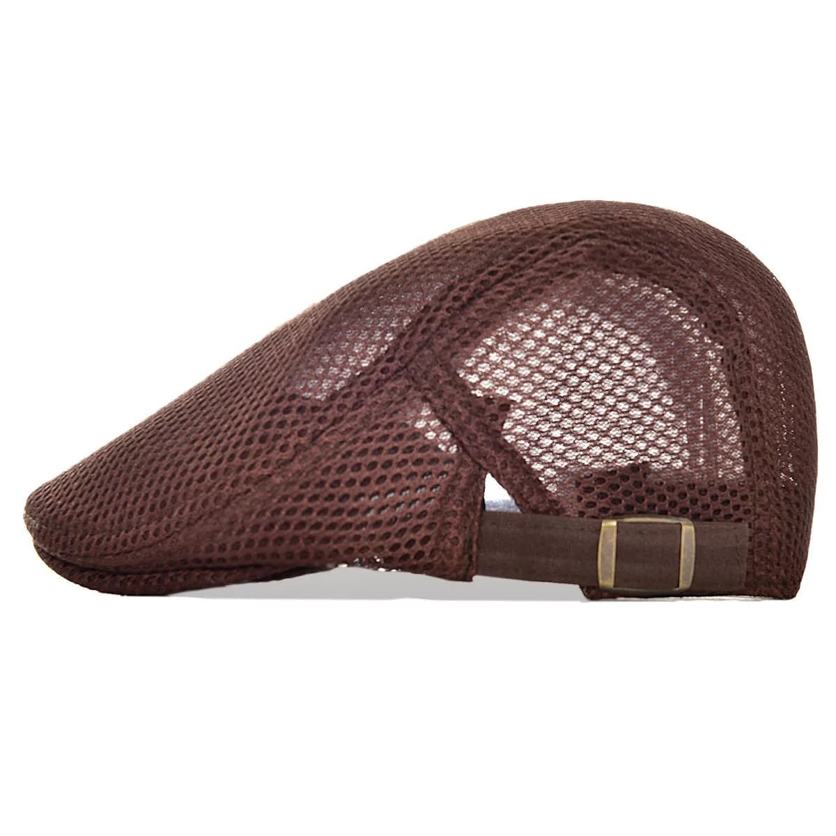 VOBOOM Men's Coffee Breathable Mesh Summer Ivy Flat Cap - Adjustable Newsboy Beret - view 2