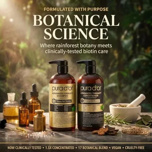 PURA D'OR Advanced Therapy Biotin Shampoo & Hair Regrowth Conditioner Set 946ml (32 Fl Oz) | Clinically Tested Thickening Results thumbnail 8