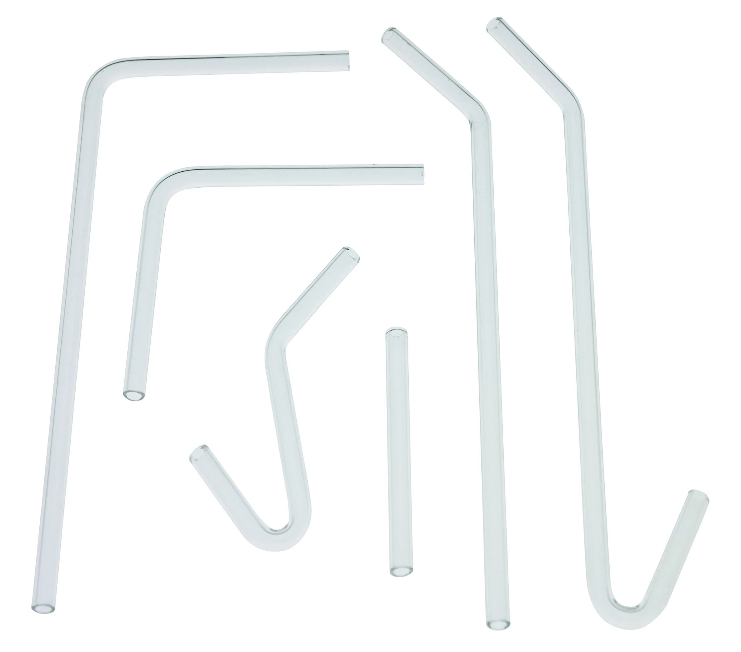 EISCO Glass Delivery Tubes - Set of 6 Borosilicate Lab Tubes | Autoclavable & Chemical Resistant (70-120c) — Set of 6
