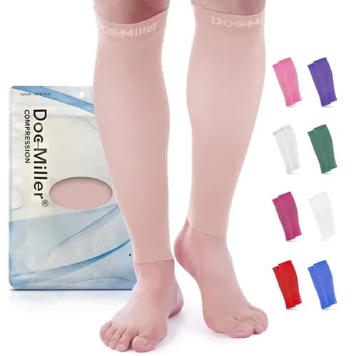 Doc Miller Calf Compression Sleeves 15-20 mmHg | Graduated Leg Support for Active & Recovery thumbnail 1