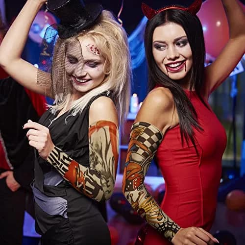 YARIEW Temporary Tattoo Sleeves for Men Arm Sleeves | Realistic Sun Protection & Party Decor (70-120 chars) thumbnail 6