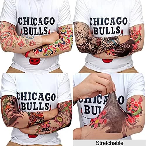 YARIEW Temporary Tattoo Sleeves for Men Arm Sleeves | Realistic Sun Protection & Party Decor (70-120 chars) thumbnail 2