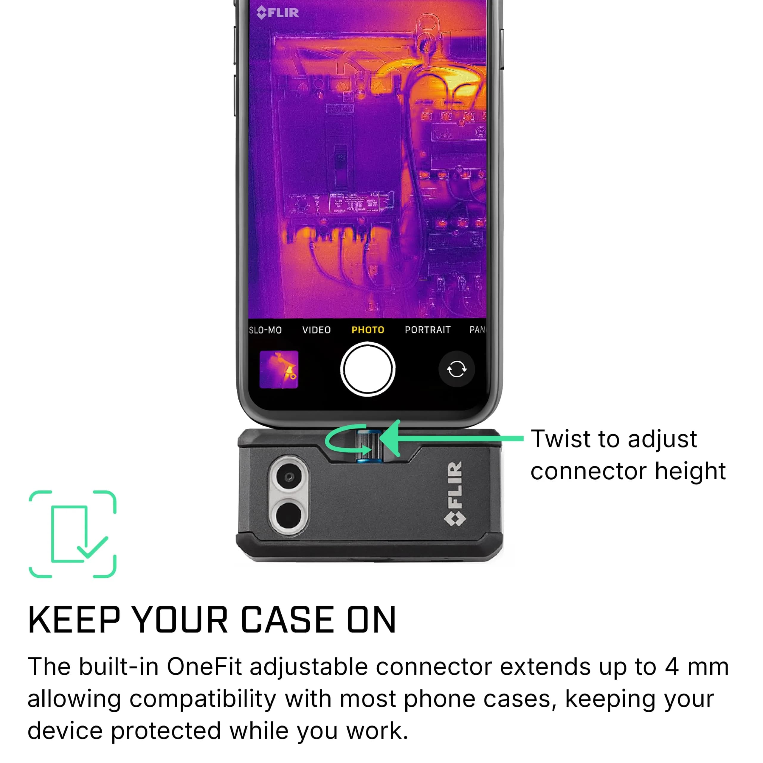 FLIR ONE Pro Thermal Imaging Camera for Android USB-C, 480x360 Resolution | Jobsite Tough & Accurate Inspection Tool - view 3