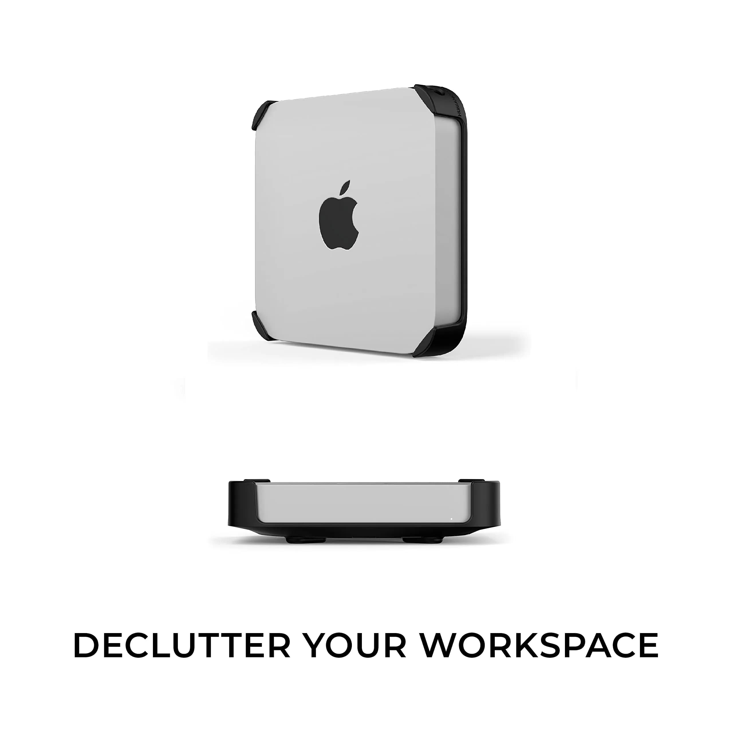 HumanCentric Mac mini Mount | VESA 75/100mm, Under Desk, Wall Mount, Black Plastic - view 8