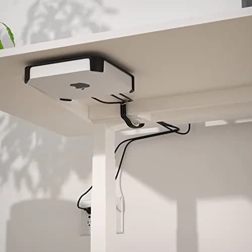HumanCentric Mac mini Mount | VESA 75/100mm, Under Desk, Wall Mount, Black Plastic thumbnail 9
