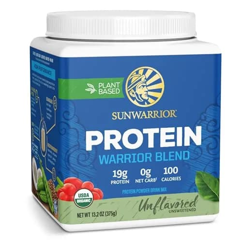 Sunwarrior Warrior Blend Organic Vegan Protein, Unflavored, 15 Servings | Plant-Based Protein for Active Lifestyle thumbnail 1