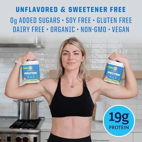 Sunwarrior Warrior Blend Organic Vegan Protein, Unflavored, 15 Servings | Plant-Based Protein for Active Lifestyle thumbnail 5