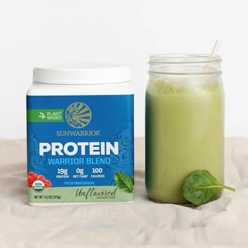 Sunwarrior Warrior Blend Organic Vegan Protein, Unflavored, 15 Servings | Plant-Based Protein for Active Lifestyle thumbnail 6