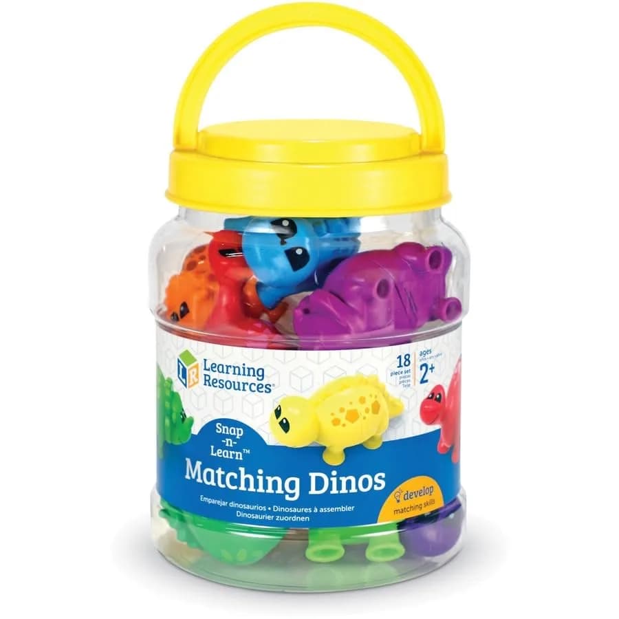 Learning Resources Snap-n-Learn Matching Dinos - Dinosaur Toys, 9-Piece Set | Educational Toddler Fine Motor Skills thumbnail 4