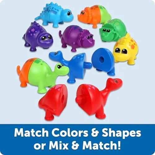 Learning Resources Snap-n-Learn Matching Dinos - Dinosaur Toys, 9-Piece Set | Educational Toddler Fine Motor Skills thumbnail 5
