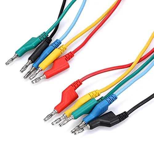 Sumnacon 5-Piece 4mm Banana Plug Test Leads Set | 1m Flexible Silicone, 1000V/15A thumbnail 5