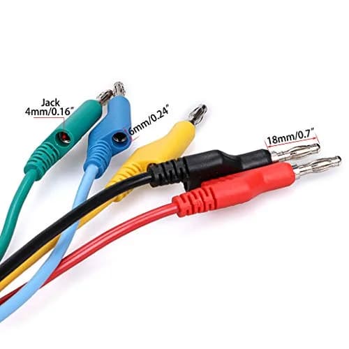 Sumnacon 5-Piece 4mm Banana Plug Test Leads Set | 1m Flexible Silicone, 1000V/15A thumbnail 2