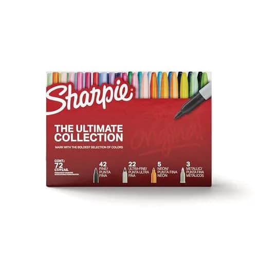 Sharpie Permanent Markers, Ultimate Collection, 72 Count | Bulk Pack Marking Pens thumbnail 7