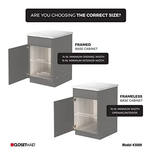 ClosetMaid 14 in. Pull Out Cabinet Organizer 2 Tier Nickel | Heavy Duty Slide Out Pantry Shelves thumbnail 3