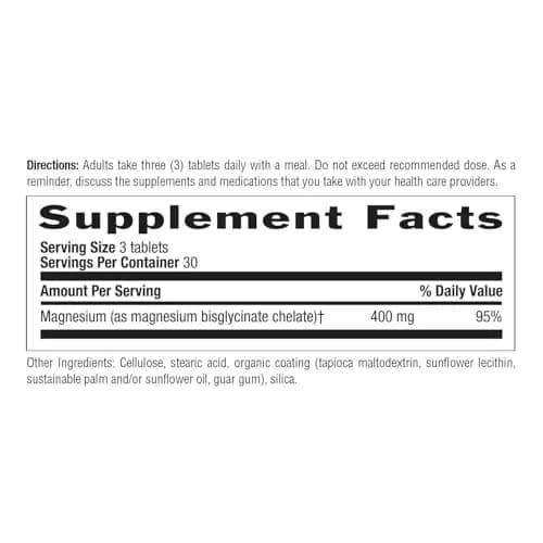 Country Life Chelated Magnesium Glycinate 400mg | Supports Muscle, Bone & Calm (120 chars) thumbnail 7