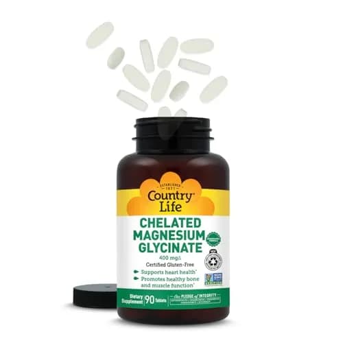 Country Life Chelated Magnesium Glycinate 400mg | Supports Muscle, Bone & Calm (120 chars) thumbnail 8