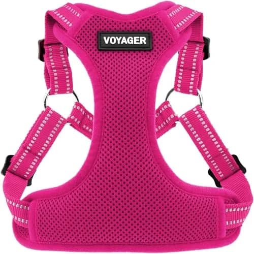 Voyager Step-in Flex Adjustable Dog Harness Fuchsia Medium | No-Pull, Breathable Air Mesh, Reflective Safety thumbnail 1
