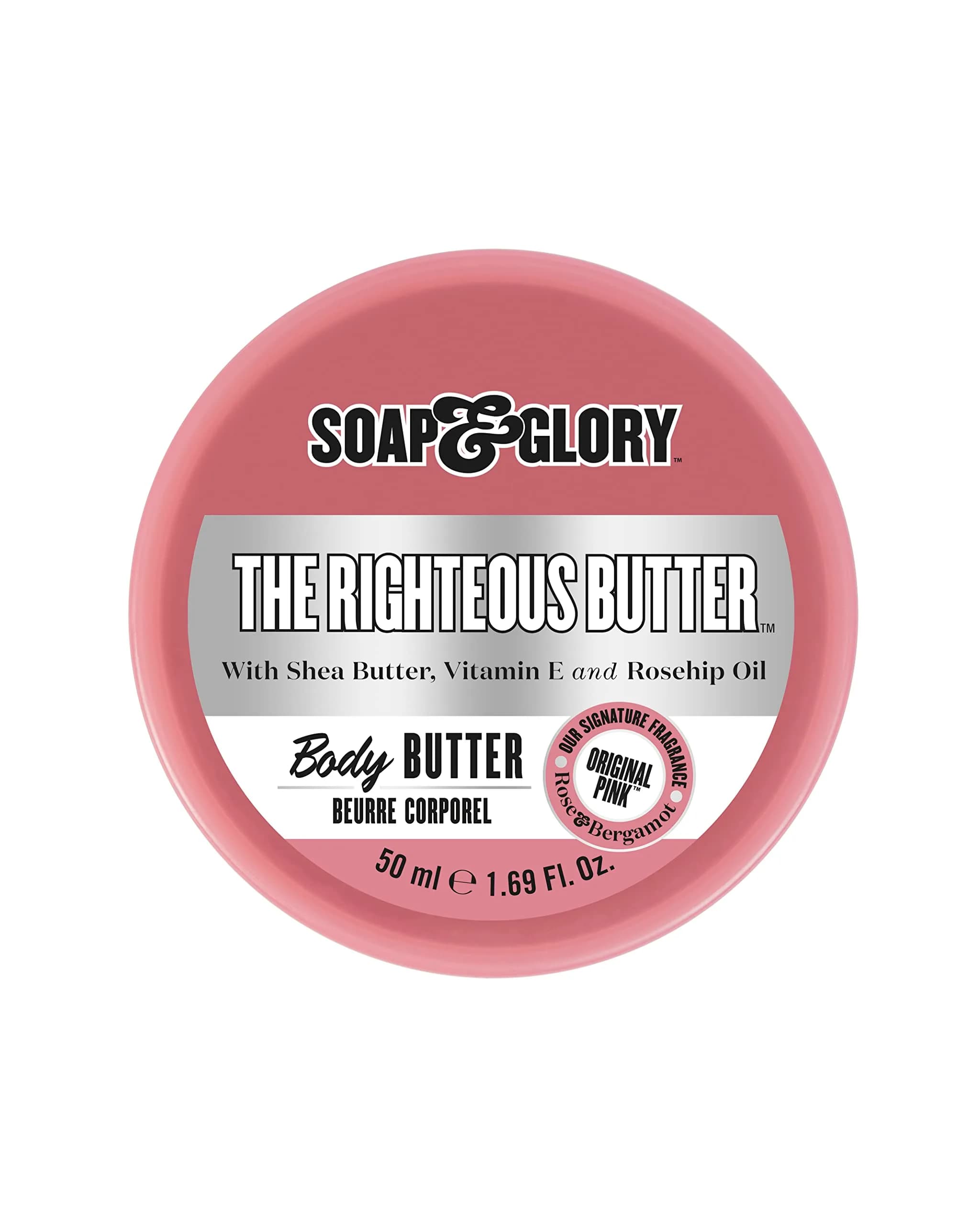 Soap & Glory The Righteous Body Butter 50ml (1.69 oz) | Hydrating Vegan Moisturizer for Dry Skin - main product image