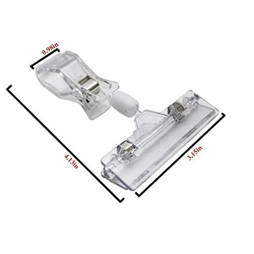 Lopalemry Plastic Merchandise Sign Clip Rotatable Pop Clip-on Holder Stand 4.13x3.15 inch | Clear Acrylic Sign Holder for Store Displays thumbnail 2