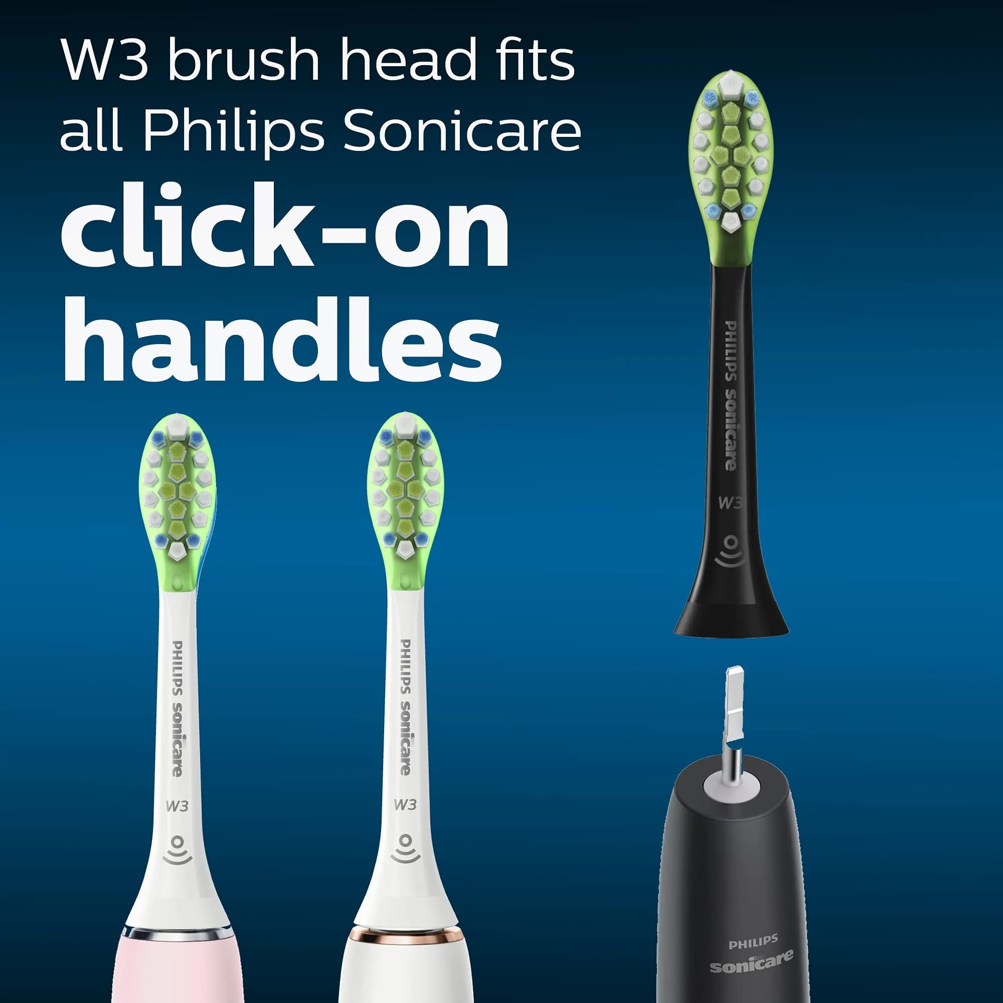 Philips Sonicare Genuine W3 Premium White Replacement Toothbrush Heads, 4 Count (Pack of 1) | Whiter Teeth in 3 Days - view 6
