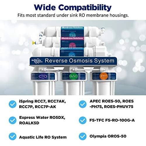 Membrane Solutions 75 GPD Reverse Osmosis Membrane | NSF/ANSI 58 Certified Water Filter for Home Use thumbnail 8