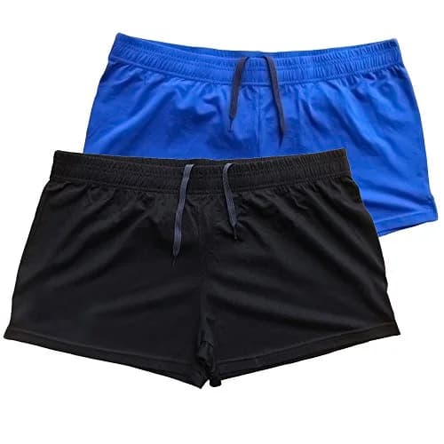 palglg Mens Bodybuilding Shorts 3 Inch Inseam Cotton | Perfect for Workout & Casual Wear thumbnail 1