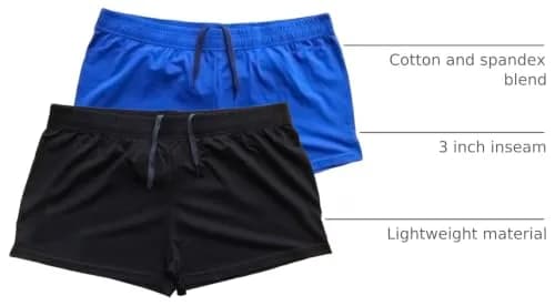 palglg Mens Bodybuilding Shorts 3 Inch Inseam Cotton | Perfect for Workout & Casual Wear thumbnail 4