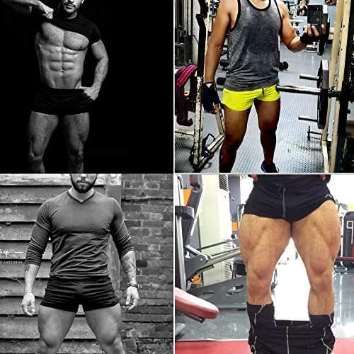 palglg Mens Bodybuilding Shorts 3 Inch Inseam Cotton | Perfect for Workout & Casual Wear thumbnail 2