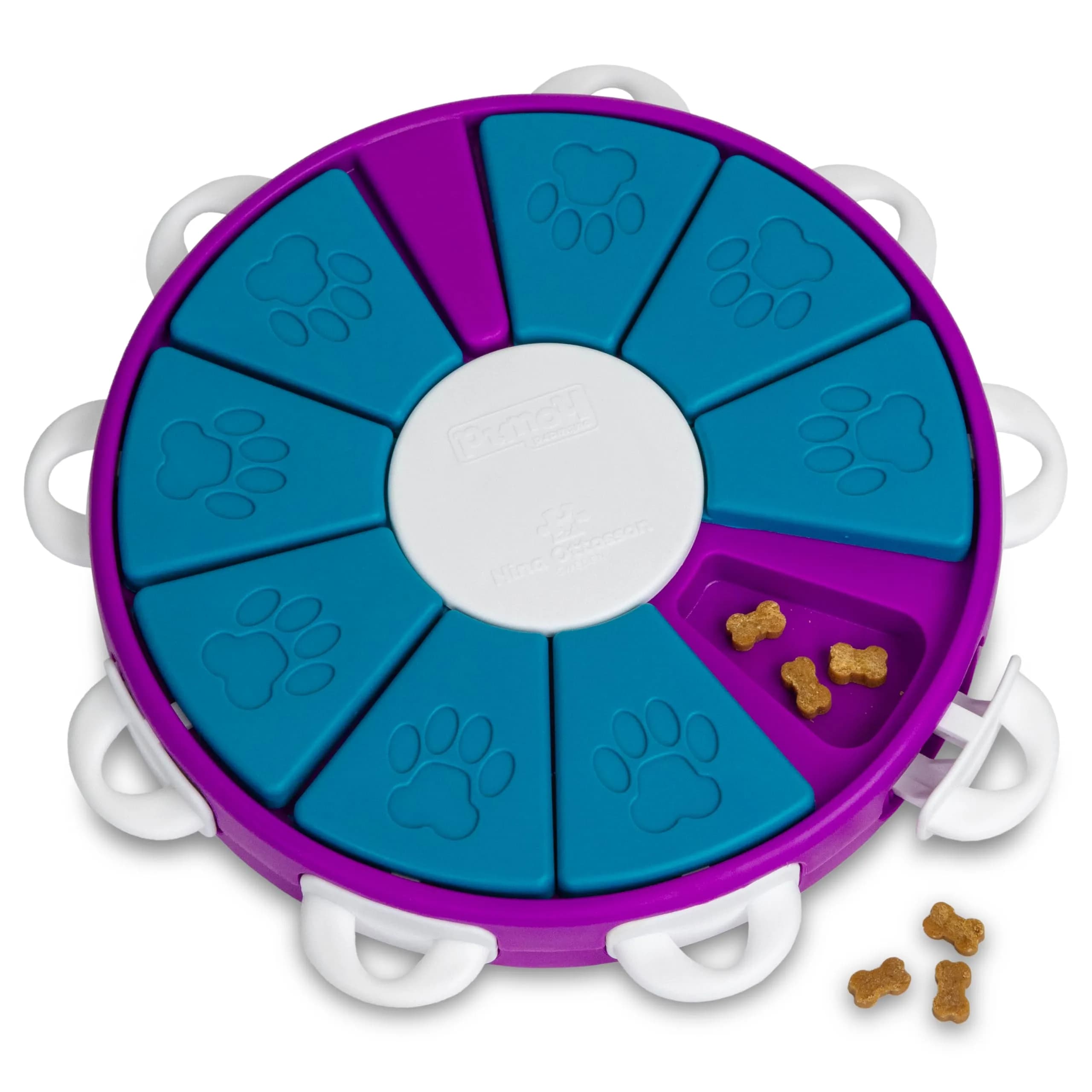 Outward Hound Dog Hide N' Slide Treat Puzzle Toy Level 2 Intermediate Tan | Interactive Dog Enrichment — Dog Twister (Purple, Blue)