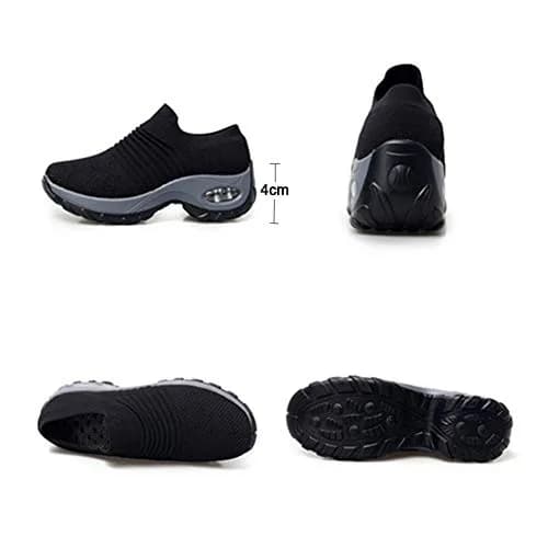 LEADER SHOW Women's Slip-On Walking Shoes 7 | Casual Loafers with Platform Heel (4cm) for Daily Comfort thumbnail 2