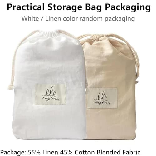 King Linens 100% Linen Pillow Shams Pack of 2 | Soft, Breathable & Eco-Friendly (20'' x 26'') thumbnail 6