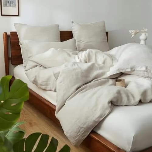 King Linens 100% Linen Pillow Shams Pack of 2 | Soft, Breathable & Eco-Friendly (20'' x 26'') thumbnail 7