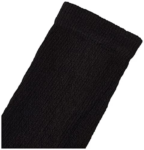 Hanes Classics Men's Crew Socks Multi-Pack Black 12 Pairs | Odor-Free Comfort thumbnail 3