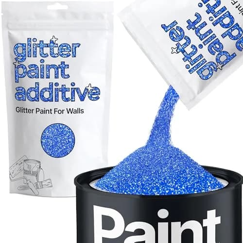 Hemway Sapphire Blue Glitter Paint Additive for Walls 100g (3.5oz) | Shimmer Effect for Interior Walls thumbnail 1