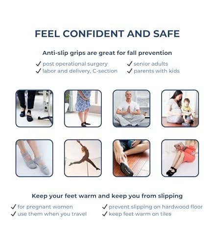 Live Happy Be Healthy Pilates Socks with Grips for Women Non Slip | Toeless, Ankle Length, Cotton, 3 Pairs thumbnail 5