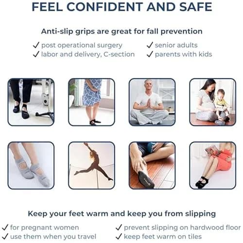Live Happy Be Healthy Pilates Socks with Grips for Women Non Slip | Toeless, Ankle Length, Cotton, 3 Pairs thumbnail 6