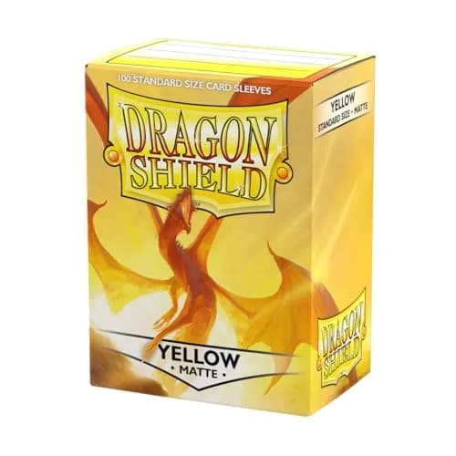 Dragon Shield Standard Size Matte Card Sleeves Yellow 100 CT | Non-Toxic & BPA-Free Card Protection - main product image