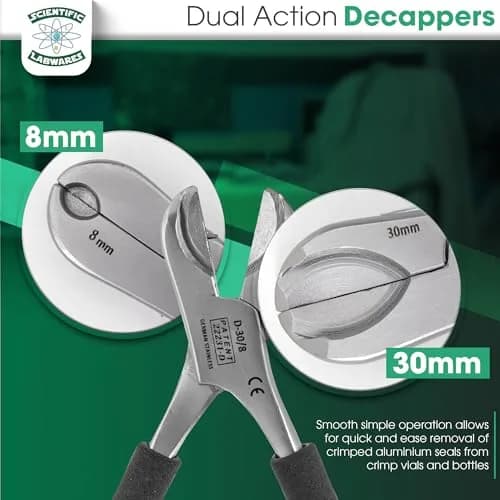 Scientific Labwares Dual Action Decapper Pliers for Crimped Vials and Bottles (8mm & 30mm) | Lab Supply thumbnail 2
